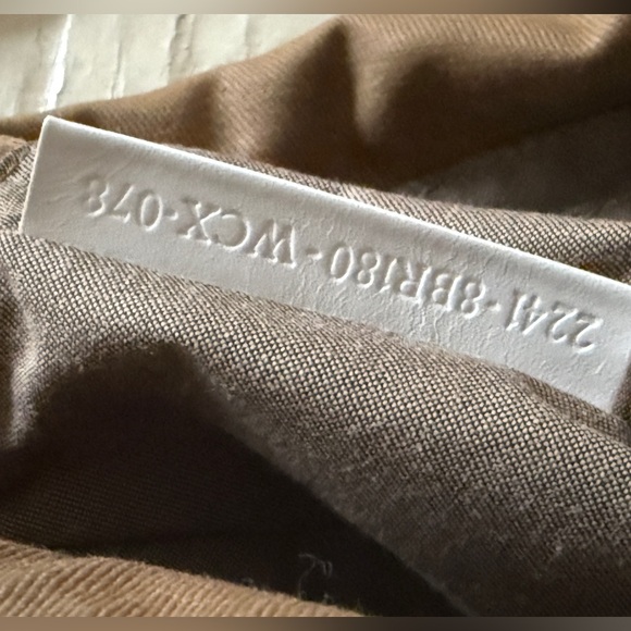 Auth RARE FENDI Tan khaki canvas White rubber zucchino mini mama Baguette Bag - Picture 11 of 15